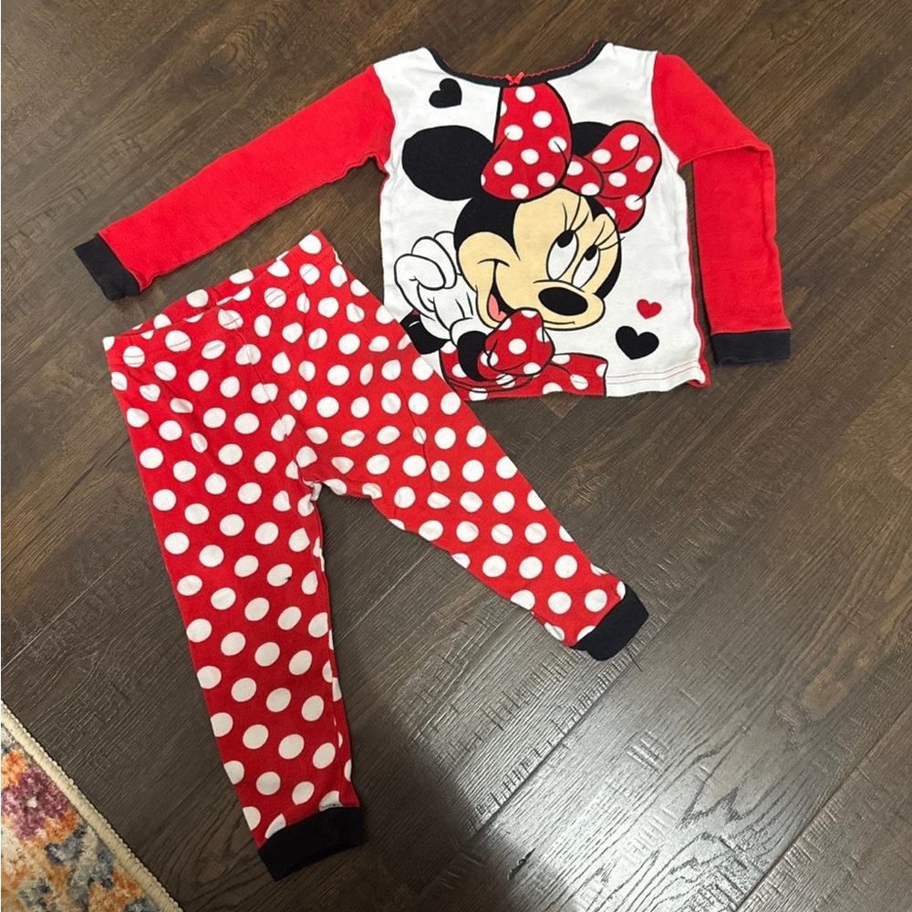 Disney Minnie Mouse Red and White Pajama Set
